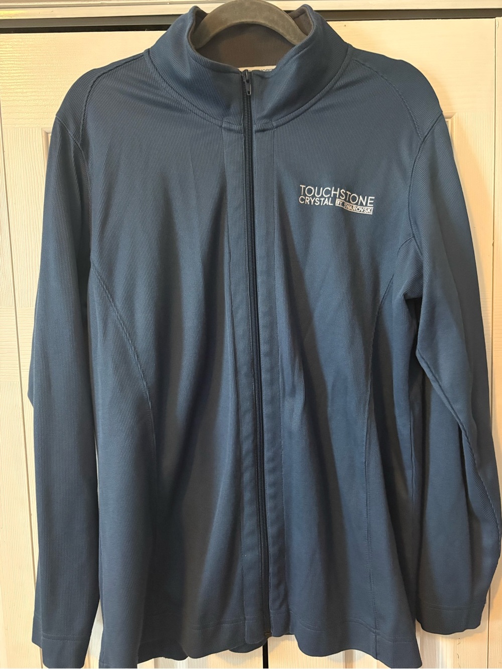 NWOT Touchstone Crystal Navy Full-Zip Up Jacket